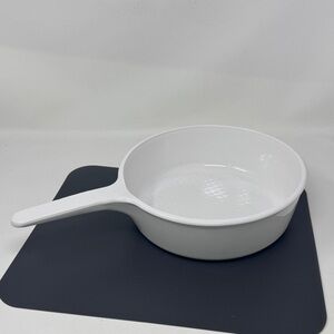 Rare Vintage Vision Corning 12 H Sauce Pan in Winter White 10 inch Round 3” tall